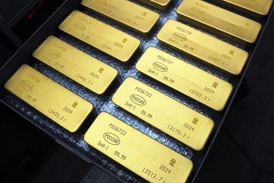 Золотые резервы России достигли нового исторического максимума