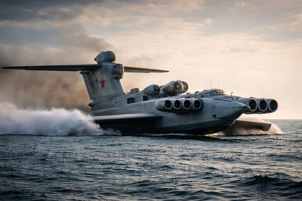 Каспийский монстр: зачем СССР построил гигантский летучий корабль, напугавший ЦРУ?