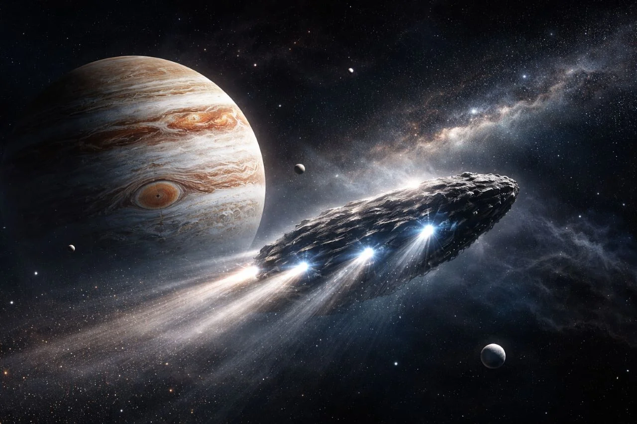 Загадка межзвёздного объекта: 3I/ATLAS приблизился к Юпитеру и вызвал споры о возможном искусственном происхождении