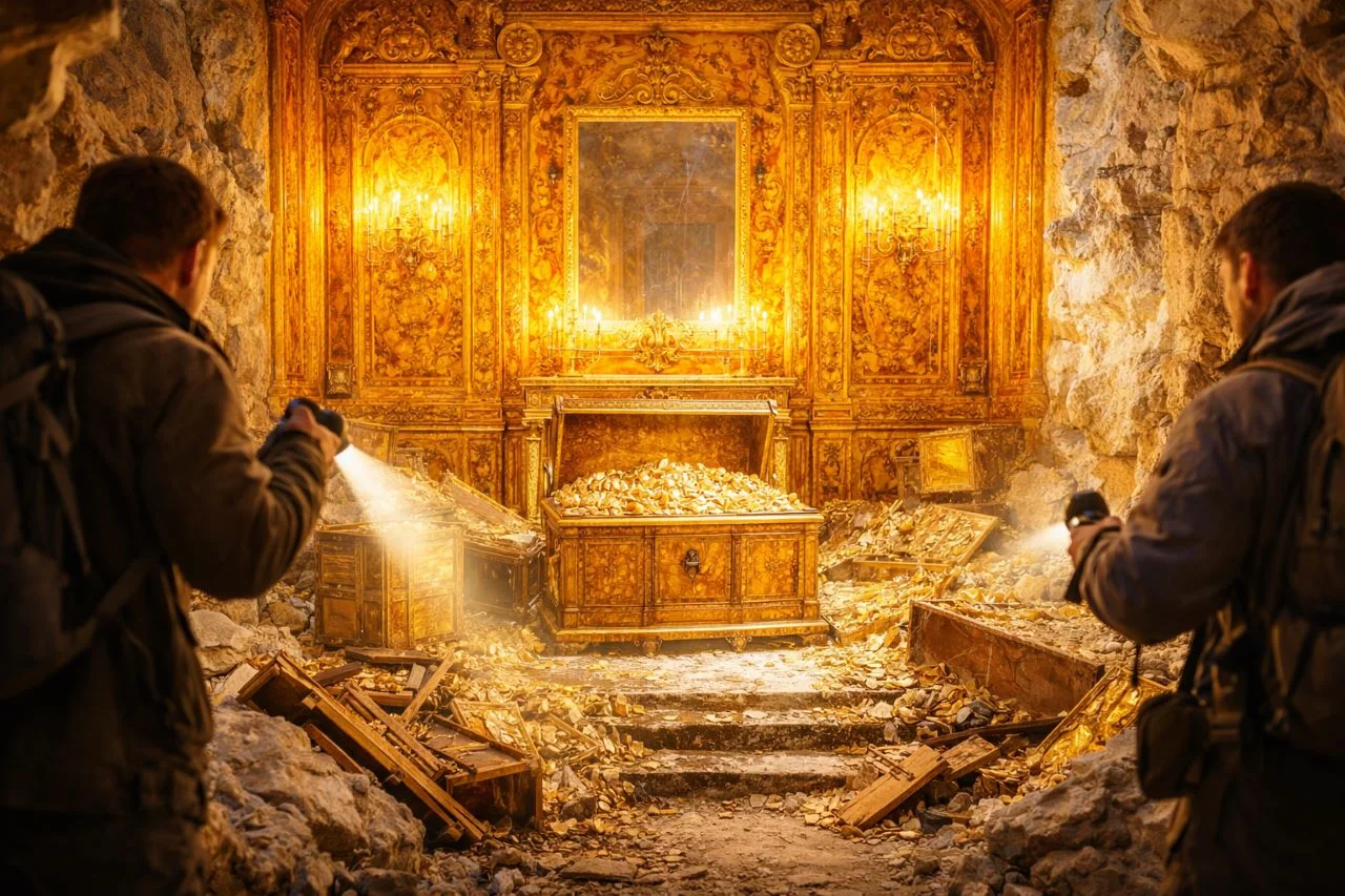 Величайшая кража тысячелетия: где спрятана Янтарная комната, бесценный шедевр, исчезнувший в разгар ВОВ?