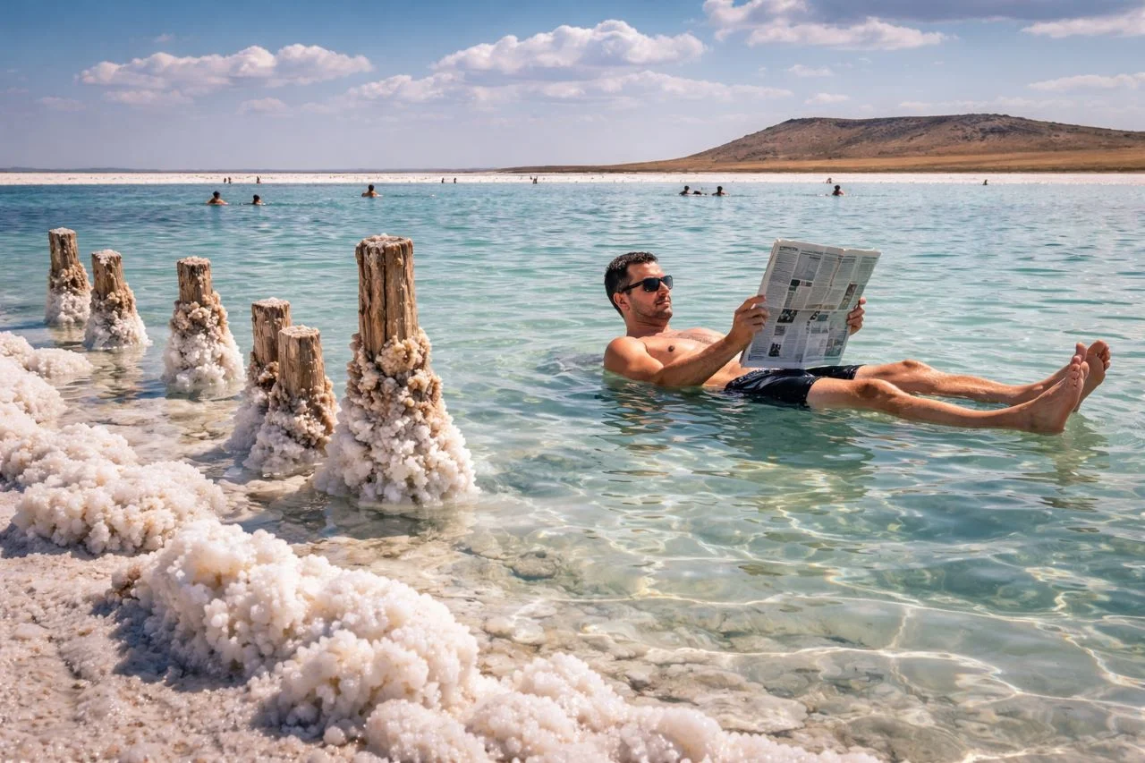 Российское Мертвое море: почему в этом мистическом озере невозможно утонуть даже с гирей на шее?