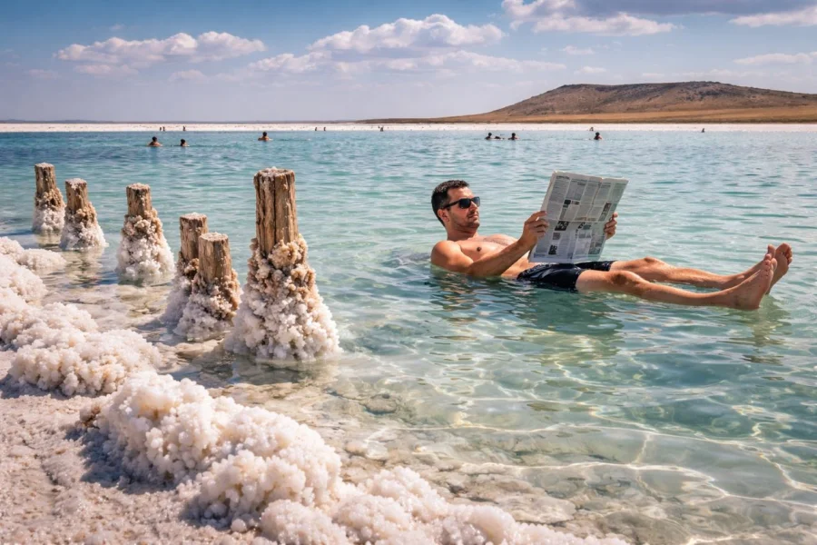 Российское Мертвое море: почему в этом мистическом озере невозможно утонуть даже с гирей на шее?