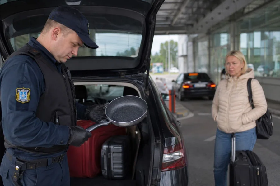 Даже сковороду не пропустили: таможенники Эстонии остановили финку на пути в Россию