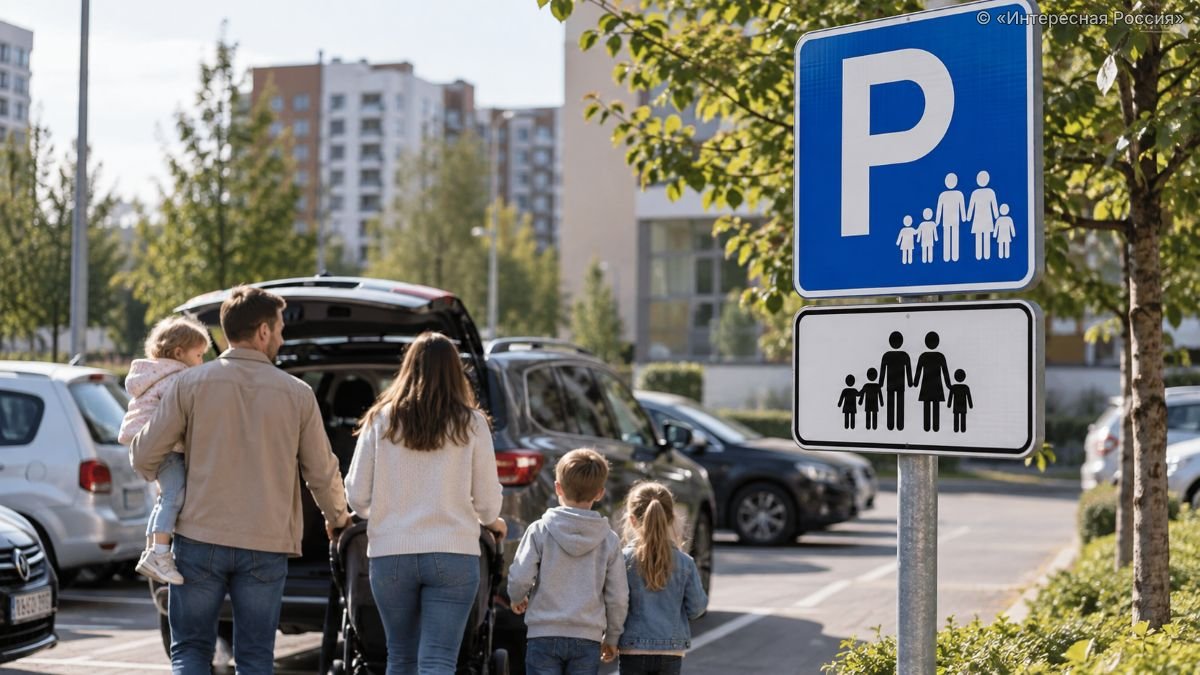 Отдельные парковки для многодетных: Минтранс показал новый дорожный знак