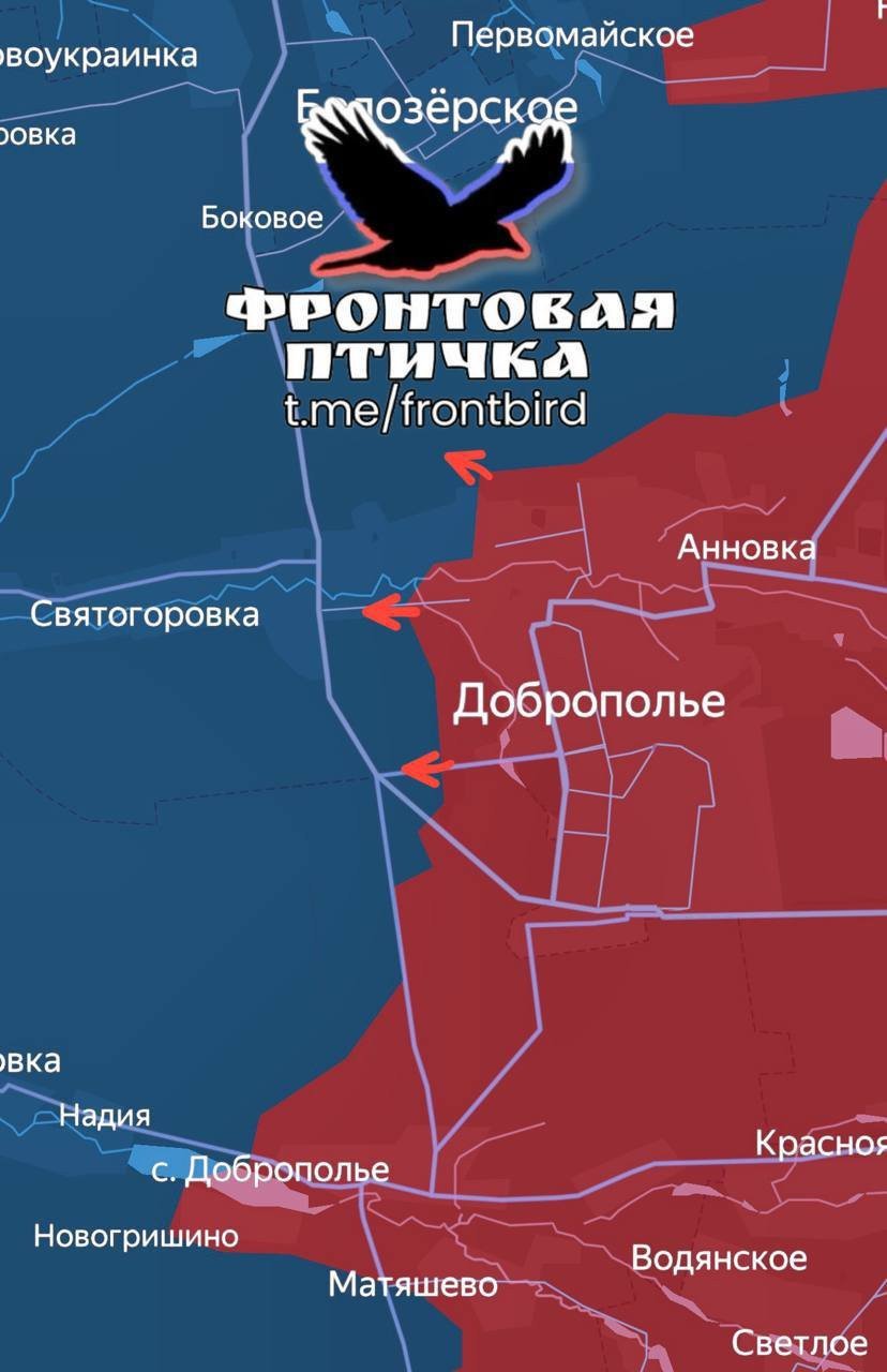 Карта боевых действий на Добропольском направлении на 30 октября 2026 года