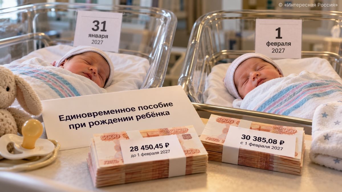 Пособие при рождении ребёнка превысит 30 тысяч рублей с 1 февраля 2027 года