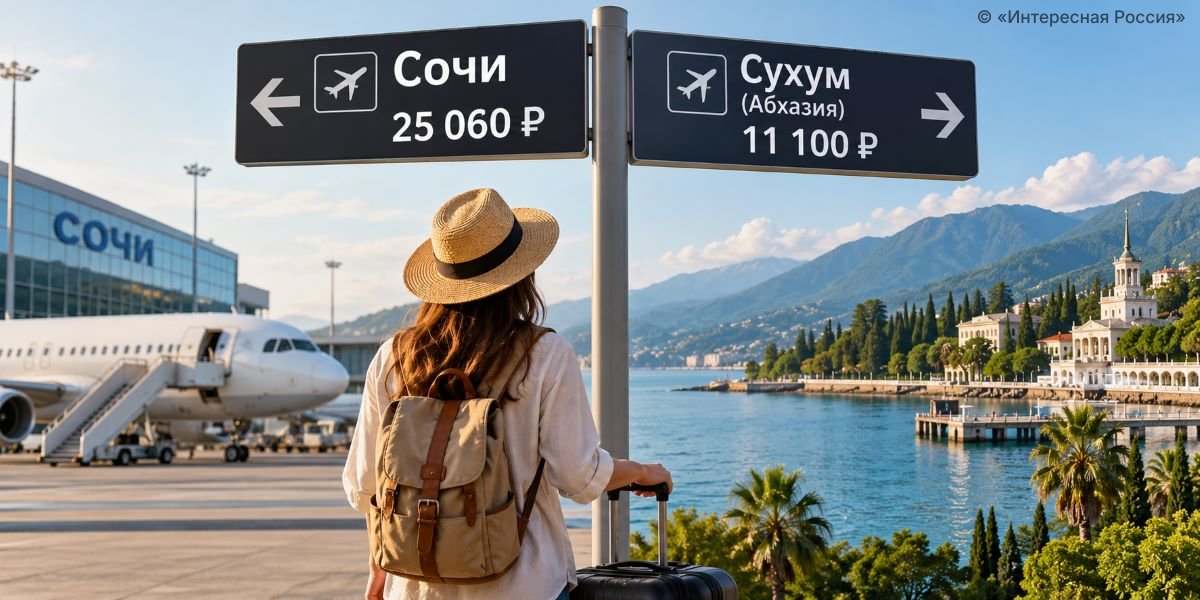 Перелёт в Абхазию летом обходился почти вдвое дешевле, чем в Сочи